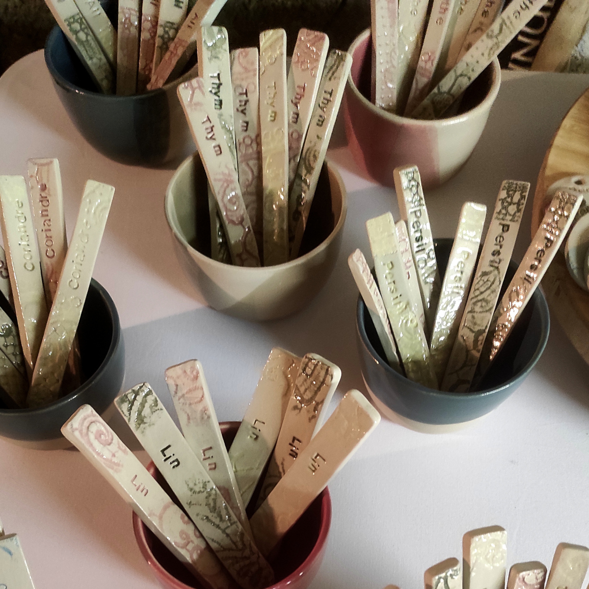 Porte-noms format crayon pour plantes aromatiques et plantes de jardins